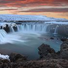 Sonnenuntergang am Godafoss