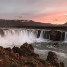 Sonnenuntergang am Godafoss