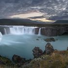 Sonnenuntergang am Godafoss