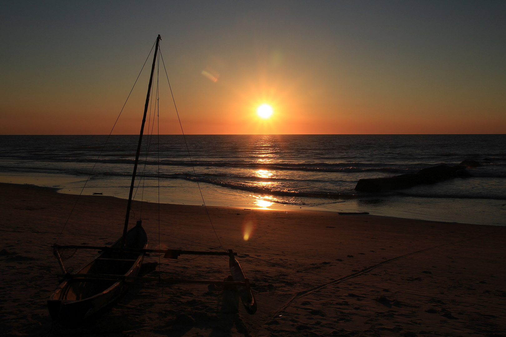 Sonnenuntergang am Golf von Mosambique