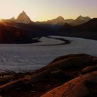 Sonnenuntergang am Gornergletscher