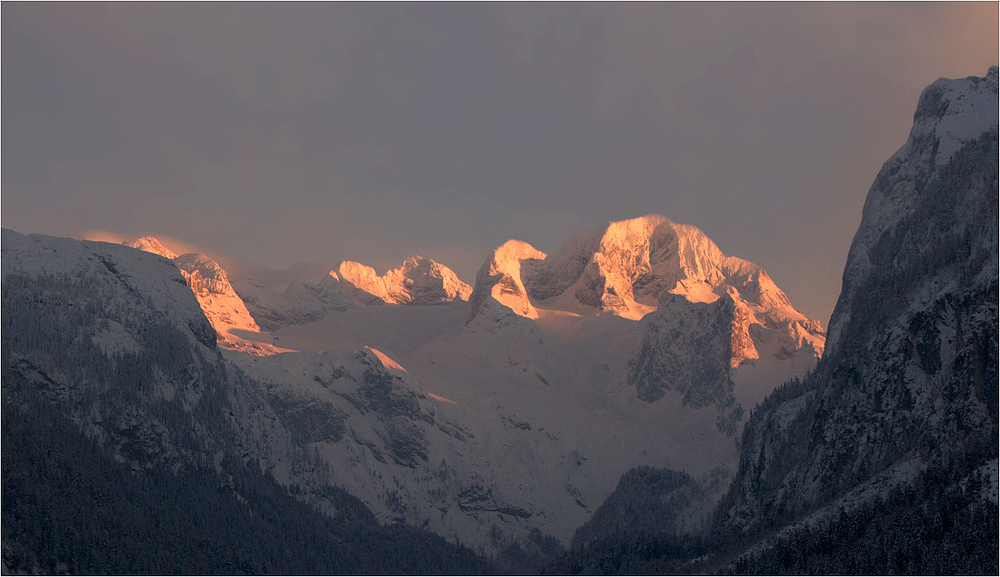 Sonnenuntergang am Gosausee...