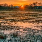 Sonnenuntergang am Gosener Kirchturm