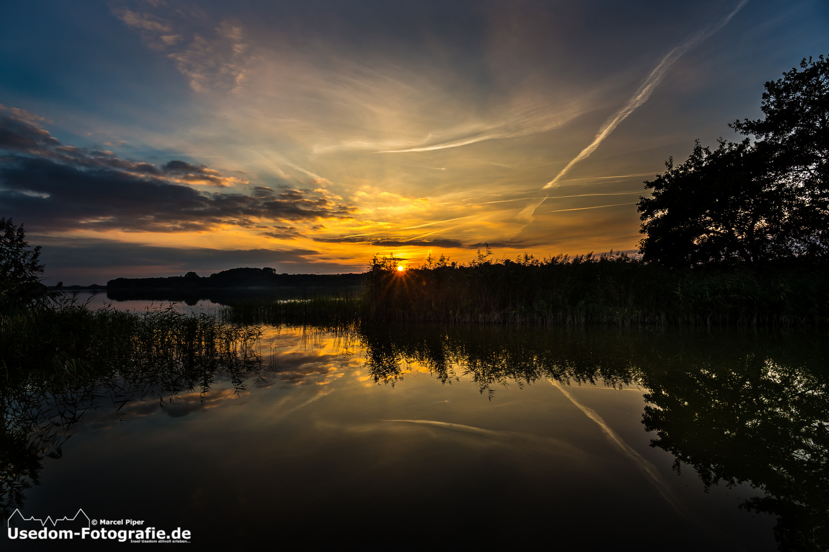 Sonnenuntergang am Gothensee am 07.10.2013