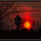 Sonnenuntergang am Groitzscher Wasserturm