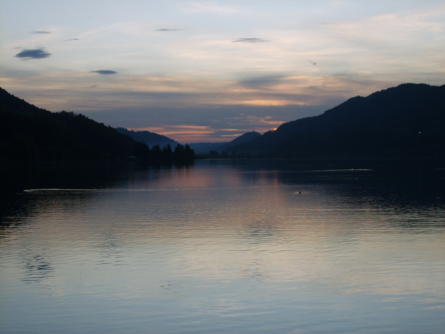 Sonnenuntergang am Großen Alpsee