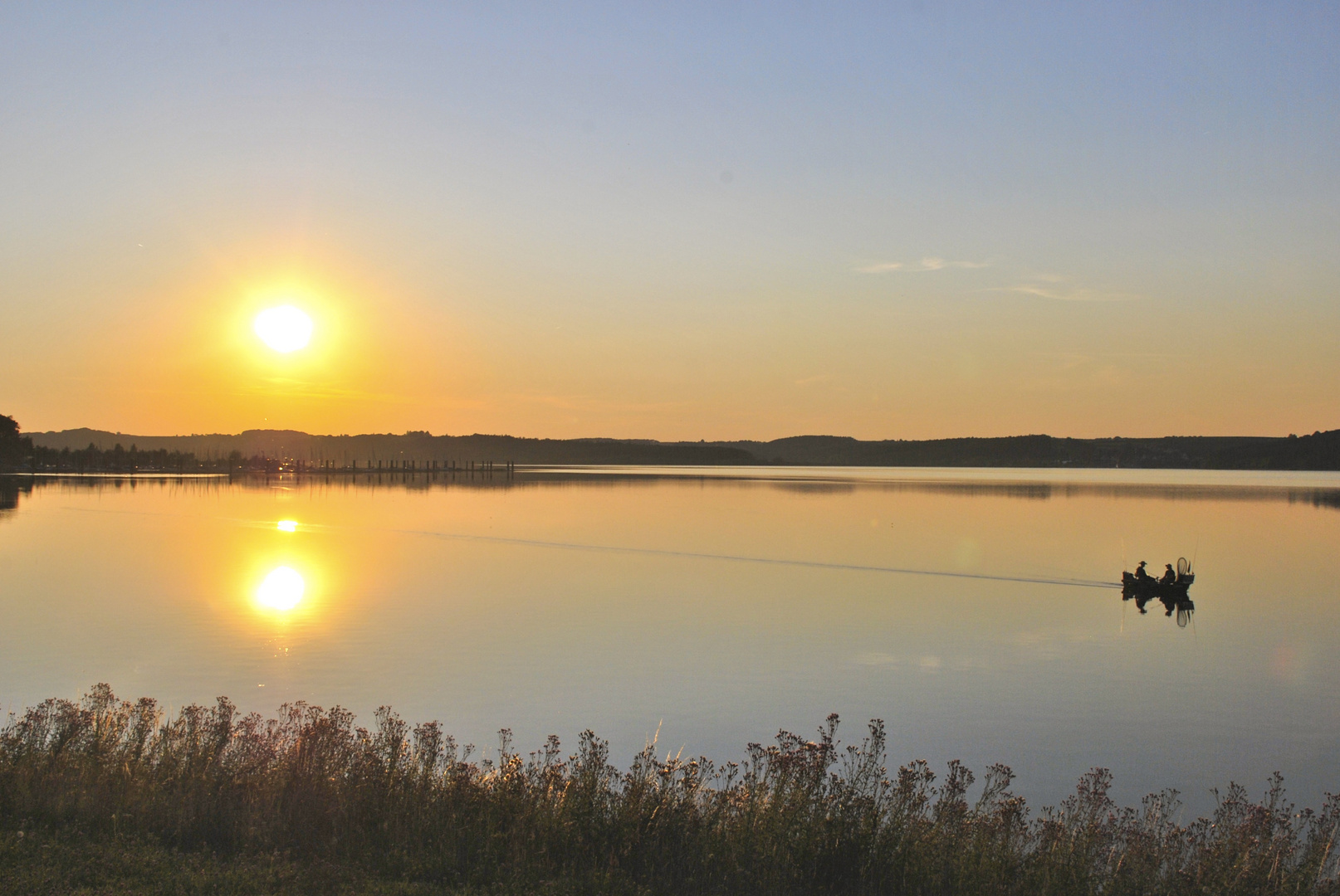 Sonnenuntergang am Großen Brombachsee