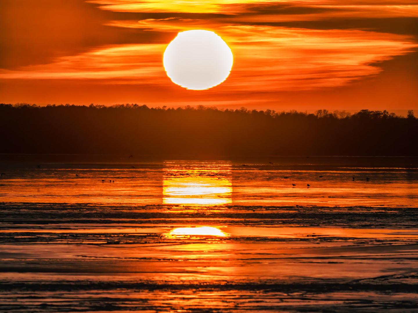 Sonnenuntergang am grossen Müggelsee