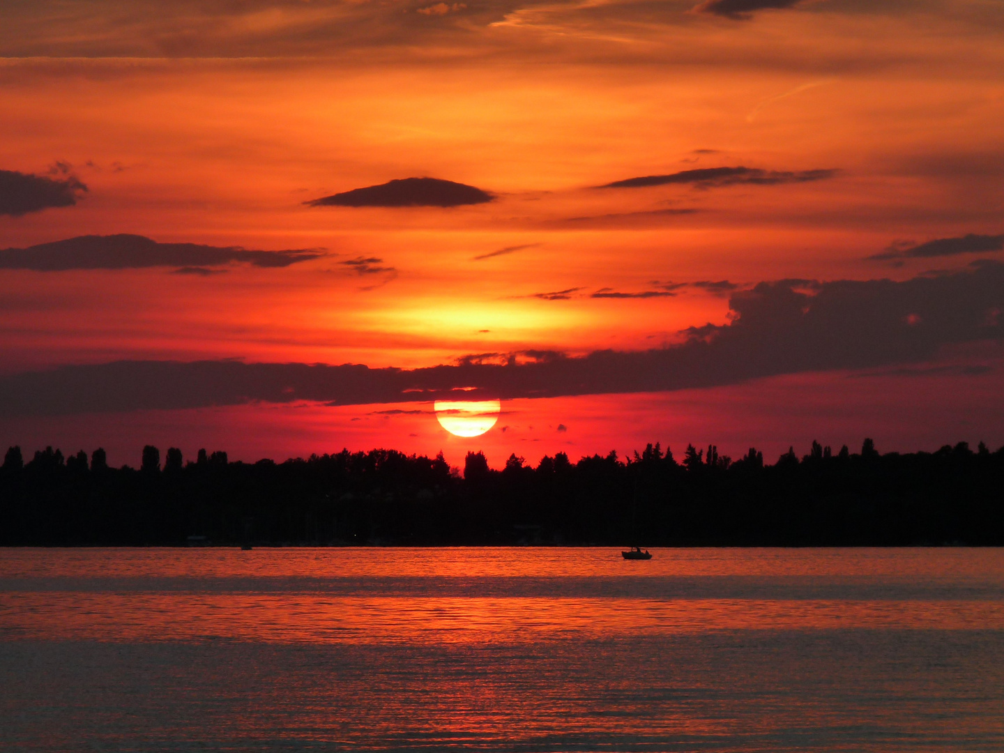 Sonnenuntergang am Großen Wannsee