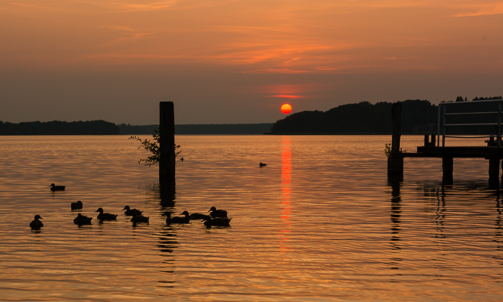 Sonnenuntergang am Gudelacksee