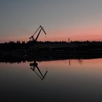 Sonnenuntergang am Hafen