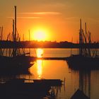 Sonnenuntergang am Hafen