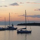 Sonnenuntergang am Hafen