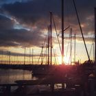 Sonnenuntergang am Hafen
