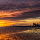 Sonnenuntergang am Hafen Dagebüll