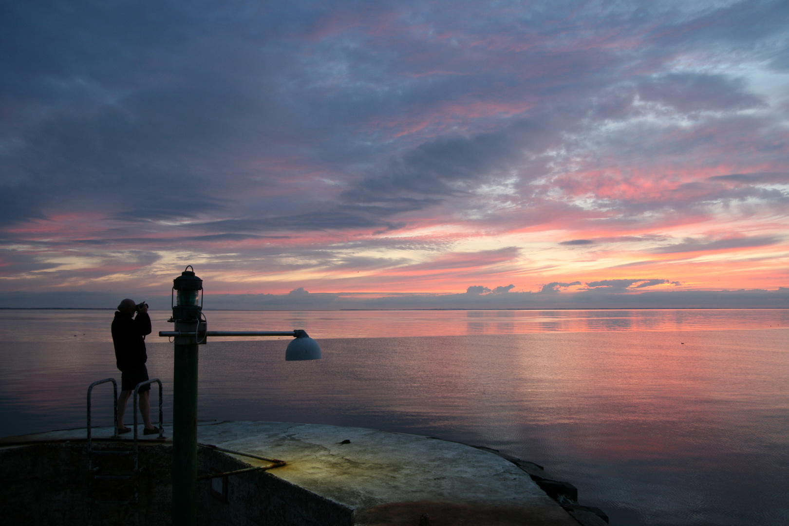 Sonnenuntergang am Hafen