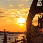 Sonnenuntergang am Hafen