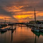 Sonnenuntergang am Hafen  in Lissabon