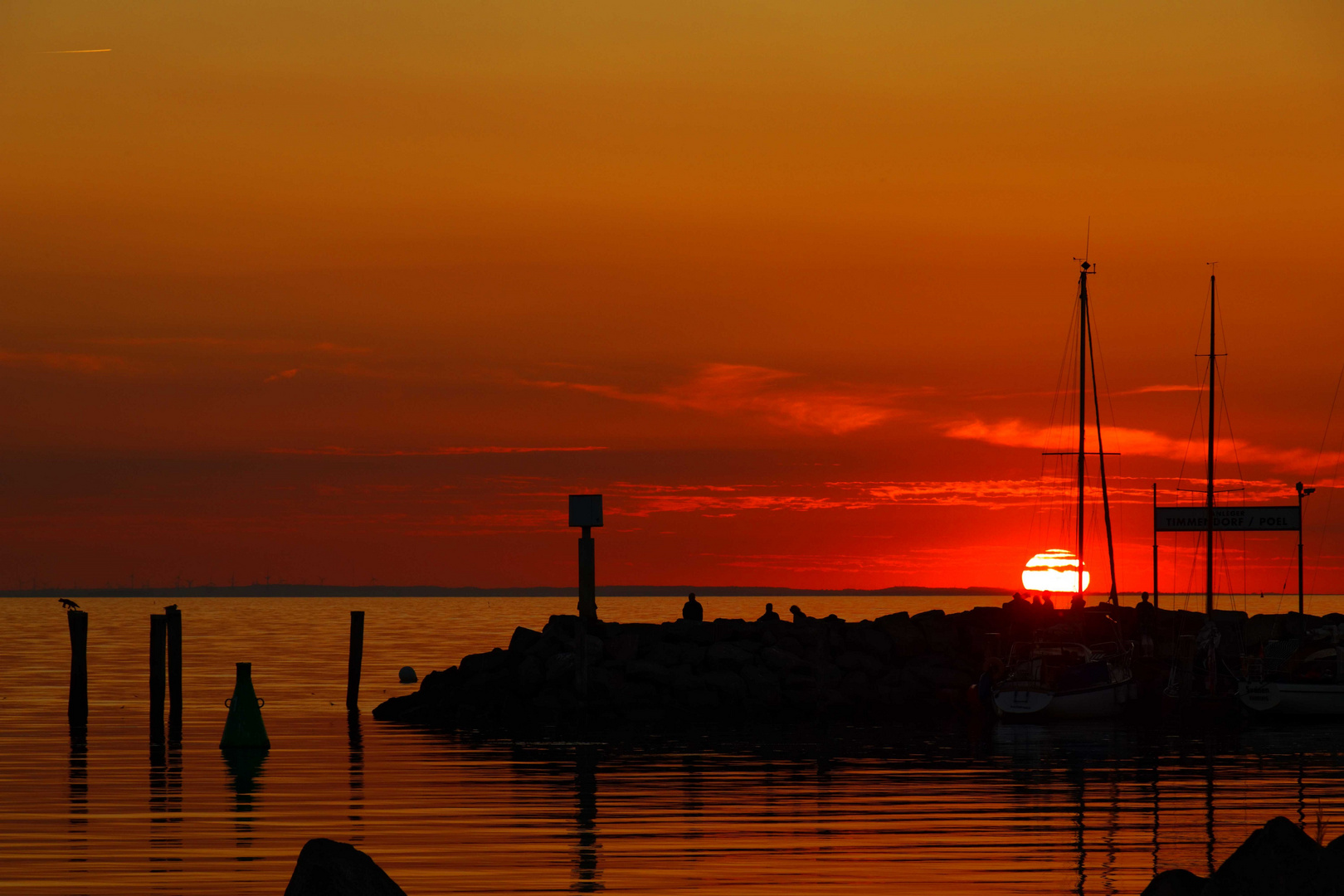 Sonnenuntergang am Hafen Timmendorf/Insel Poel