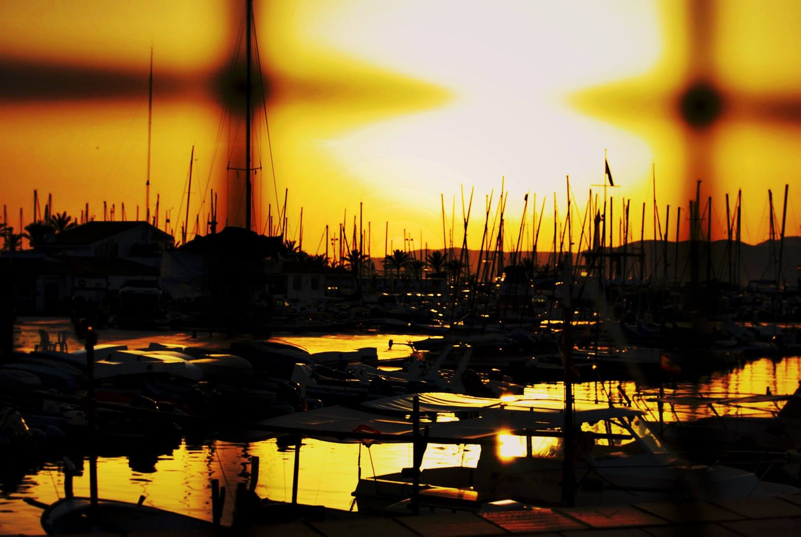 Sonnenuntergang am Hafen von El Arenal