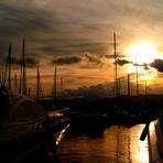 Sonnenuntergang am Hafen von St. Tropez
