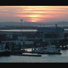 Sonnenuntergang am Hafen von Valletta/Tunis