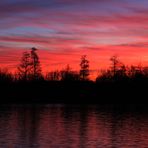 Sonnenuntergang am Hafenbecken