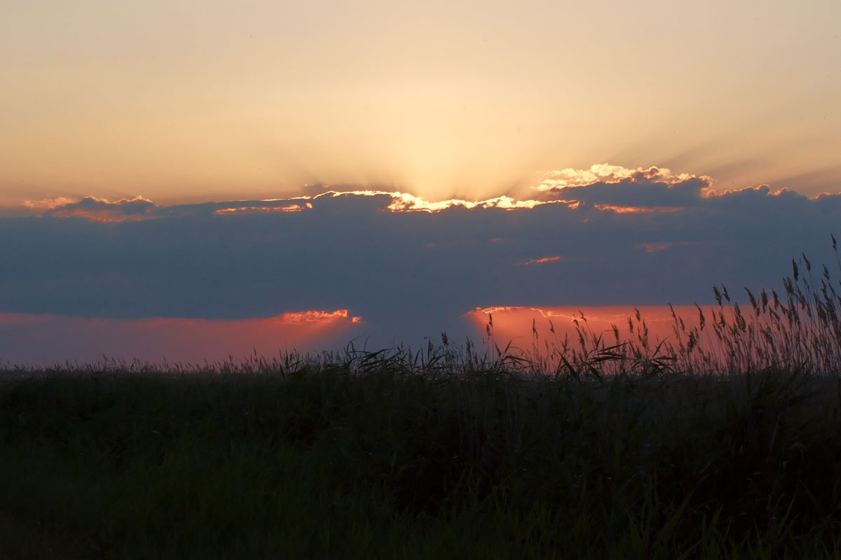 Sonnenuntergang am Haff