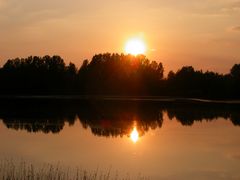 Sonnenuntergang am Halberstädter See