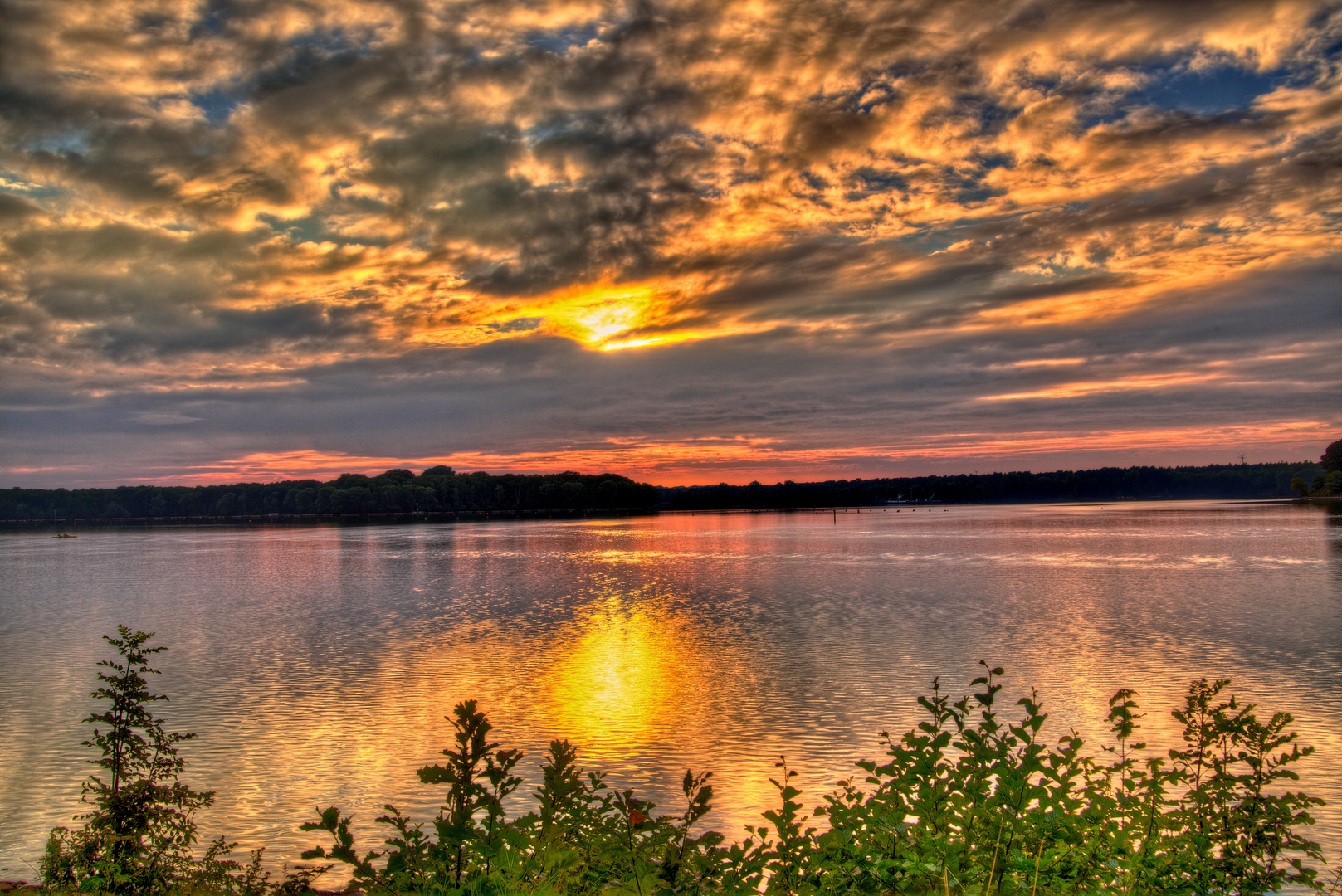 Sonnenuntergang am Halterner Stausee