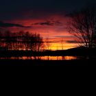 Sonnenuntergang am Happurger Baggersee