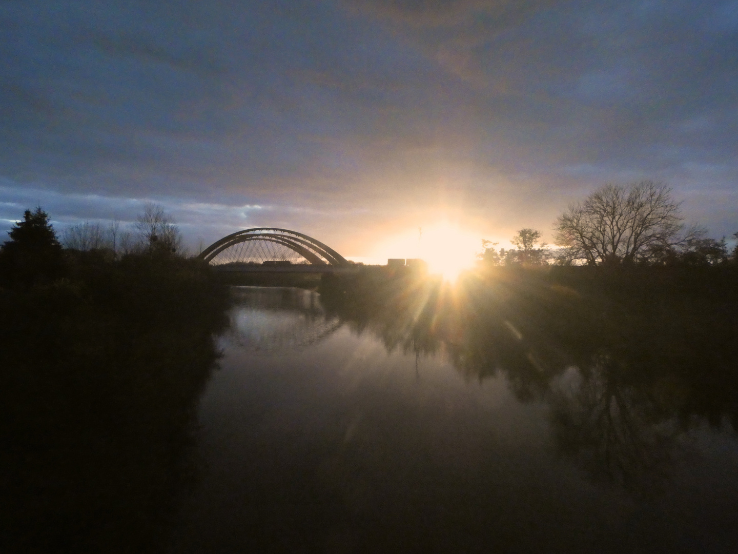 Sonnenuntergang am Havelkanal bei Brieselang