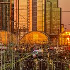 Sonnenuntergang am Hbf in Frankfurt am Main