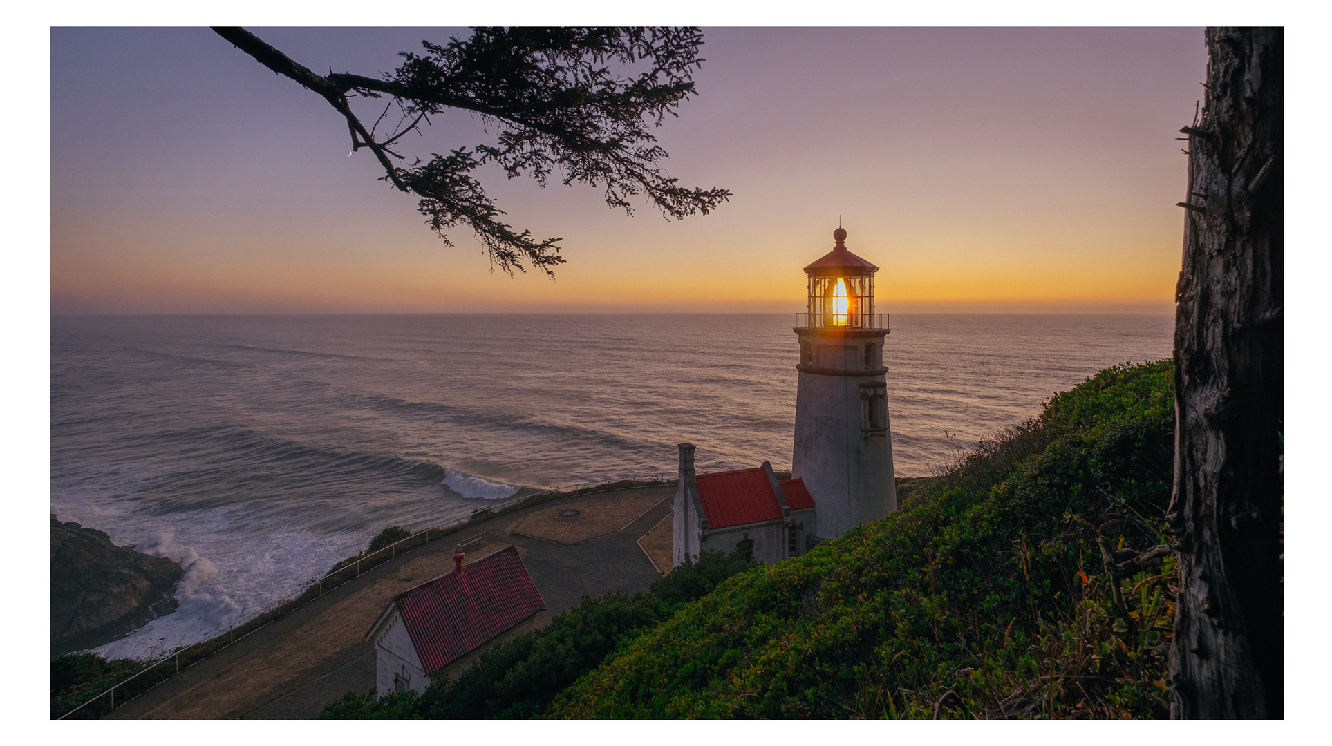 Sonnenuntergang am Heceta Head Lighthouse