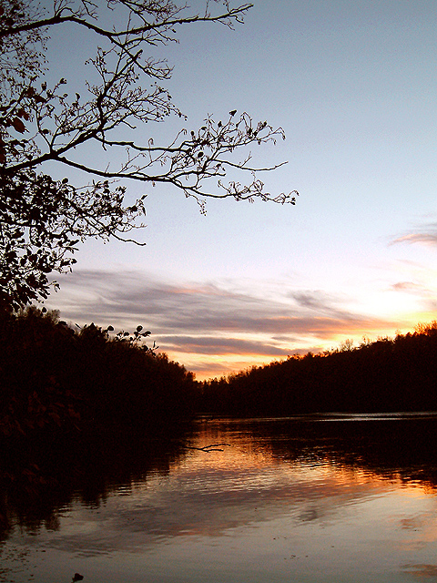 Sonnenuntergang am Heiderbergsee