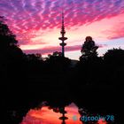 Sonnenuntergang am Heinrich-Hertz-Turm in Hamburg 12.08.2015