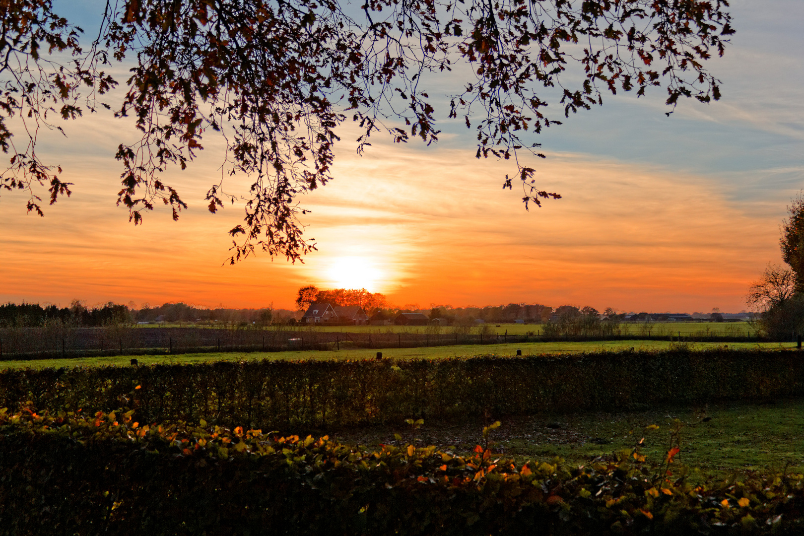 Sonnenuntergang am Hellendoornse Berg