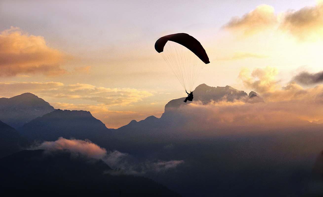 Sonnenuntergang am Hochjoch in Schruns