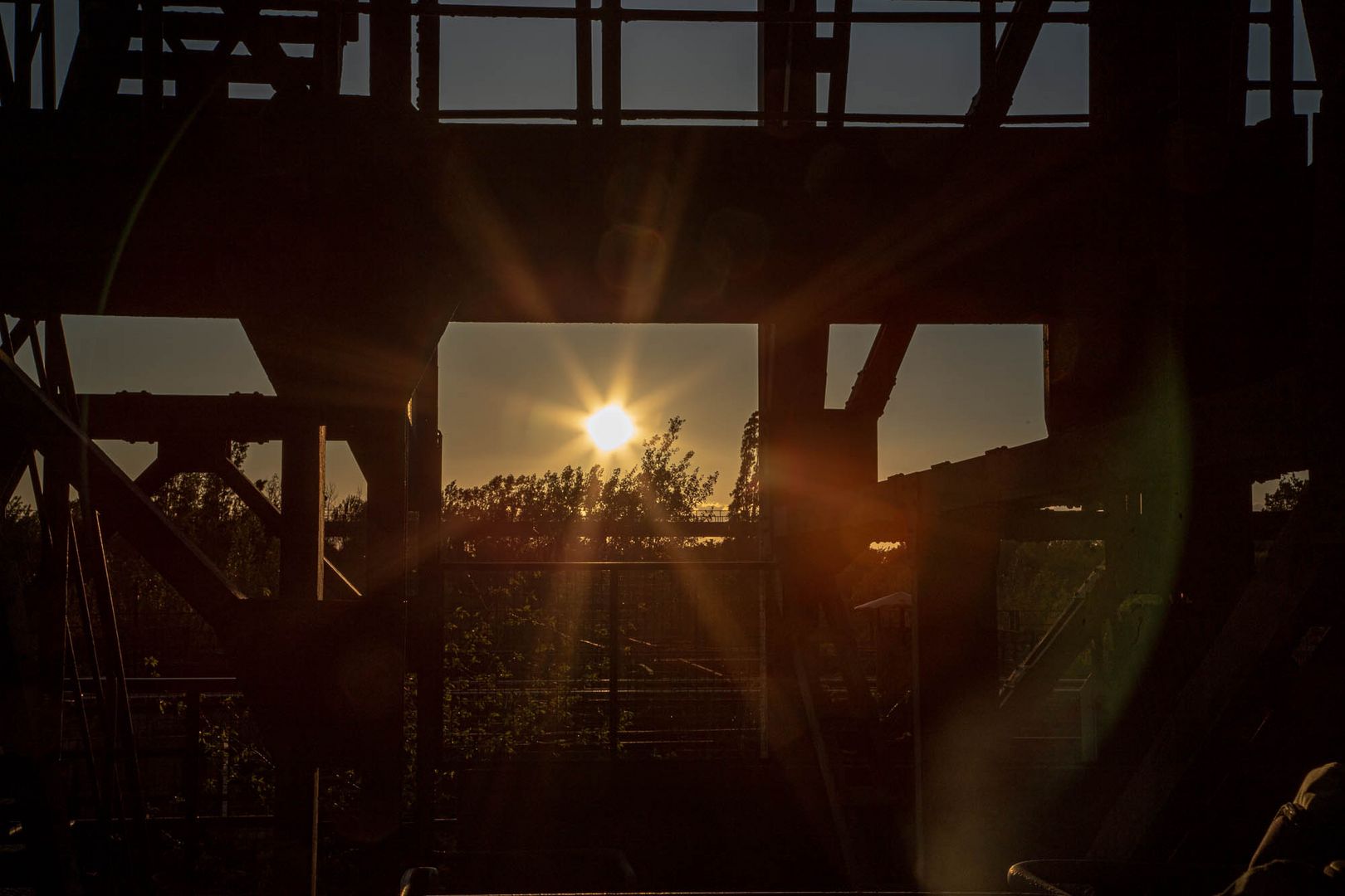 Sonnenuntergang am Hochofen