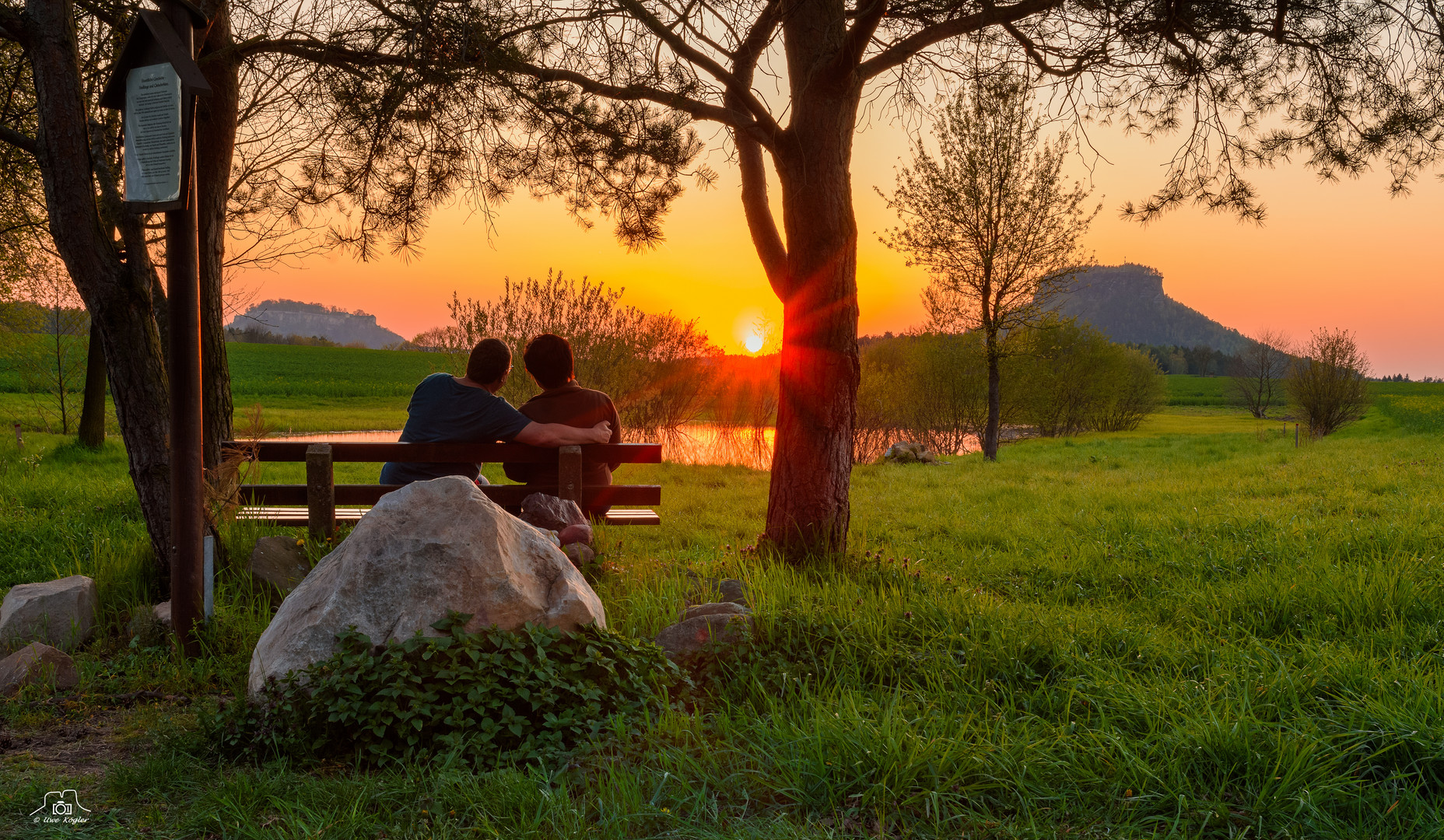 Sonnenuntergang am Hörnelteich