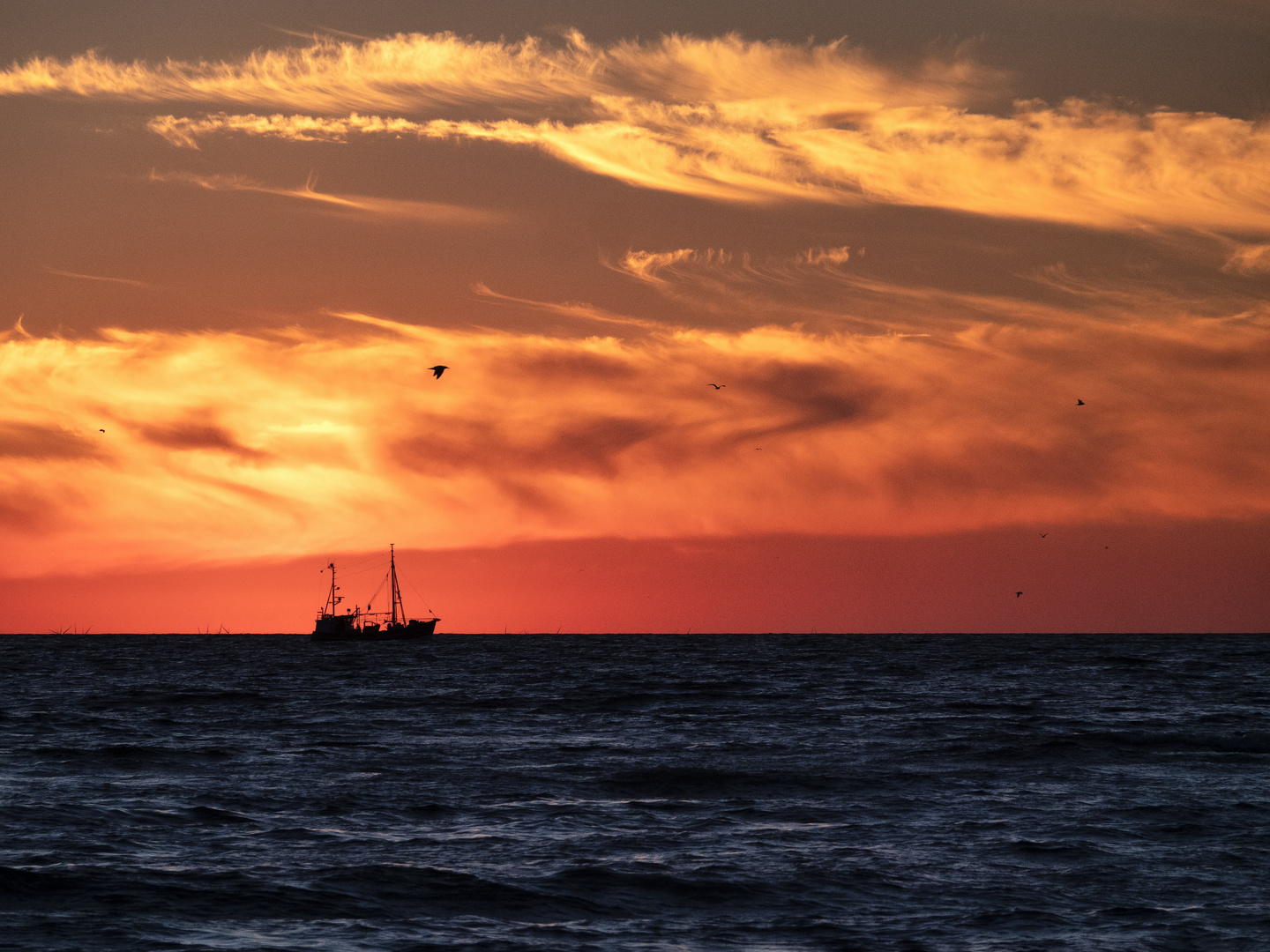 Sonnenuntergang am Hörnumer Weststrand