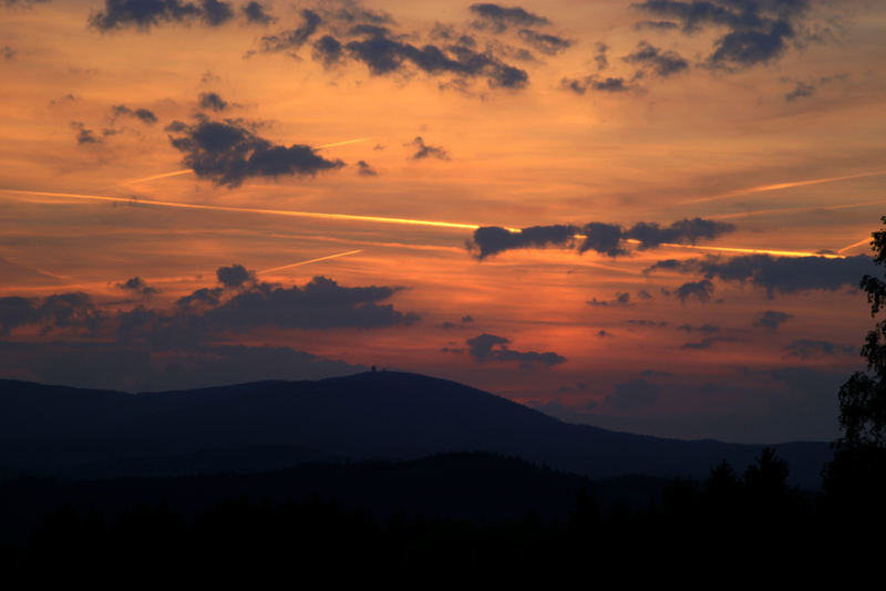 Sonnenuntergang am Hohen Arber