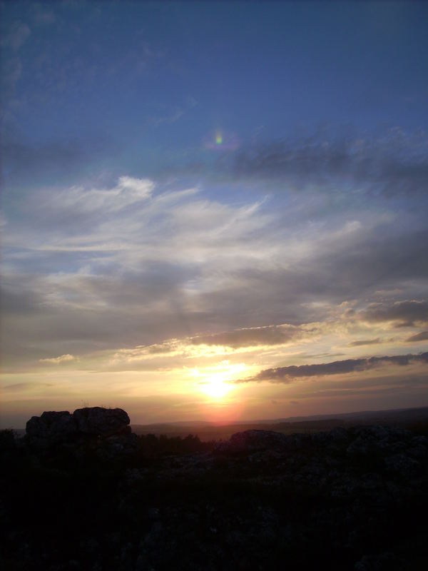 Sonnenuntergang am Hohenstaufen