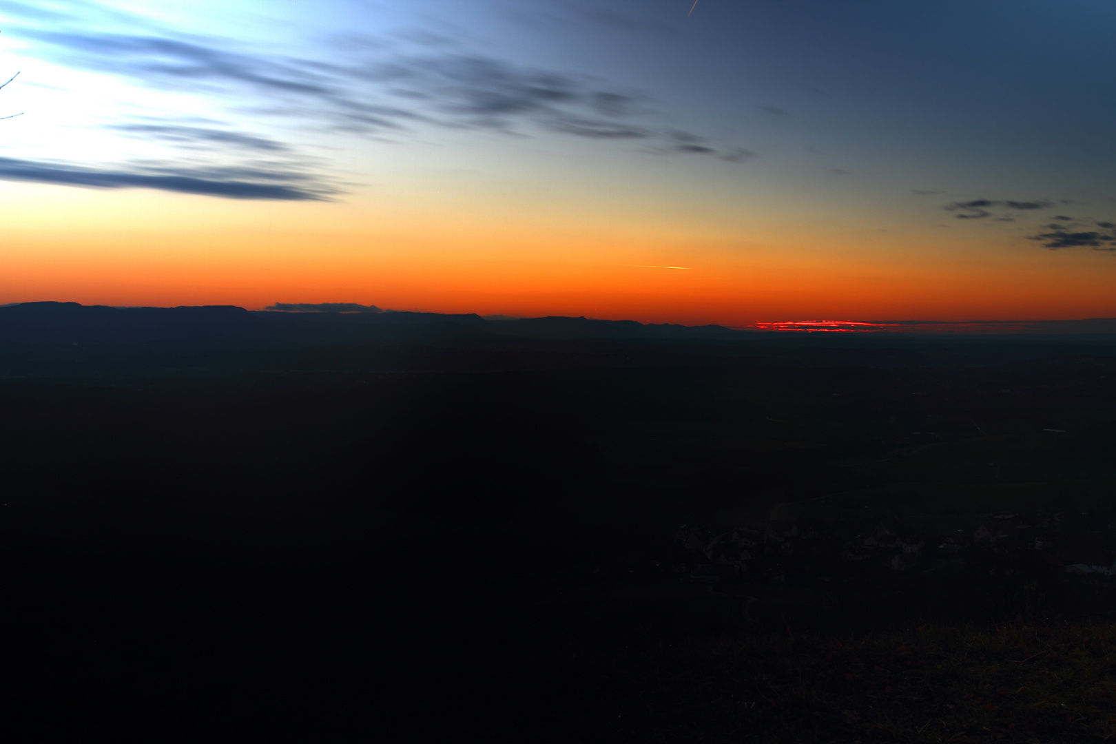 Sonnenuntergang am Hohenstaufen