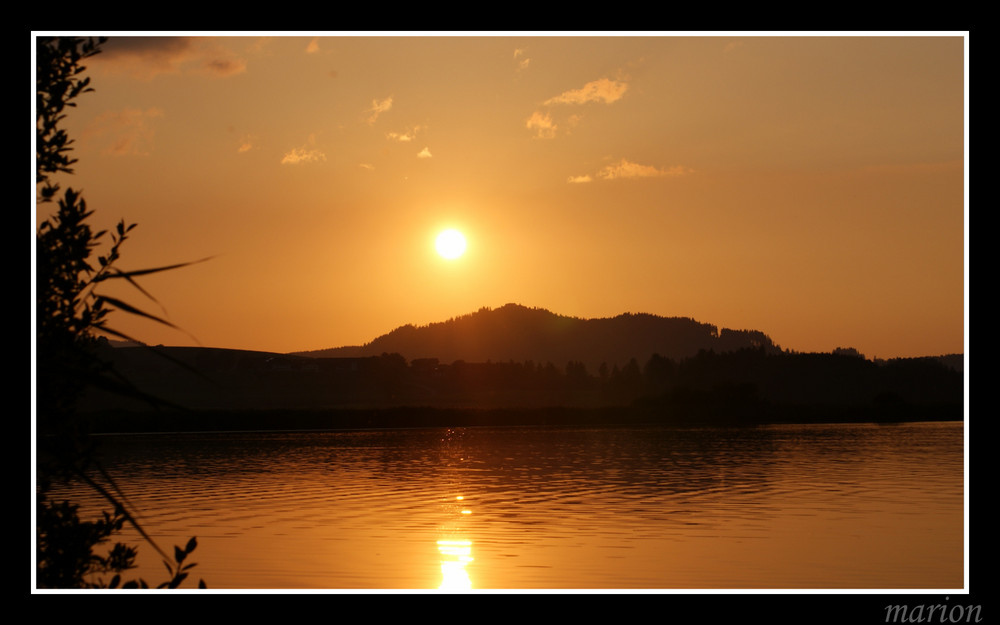 Sonnenuntergang am Hopfensee