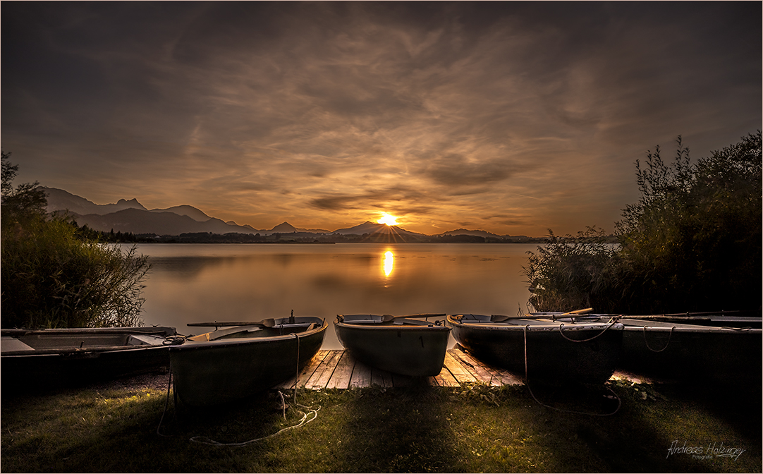 Sonnenuntergang am Hopfensee