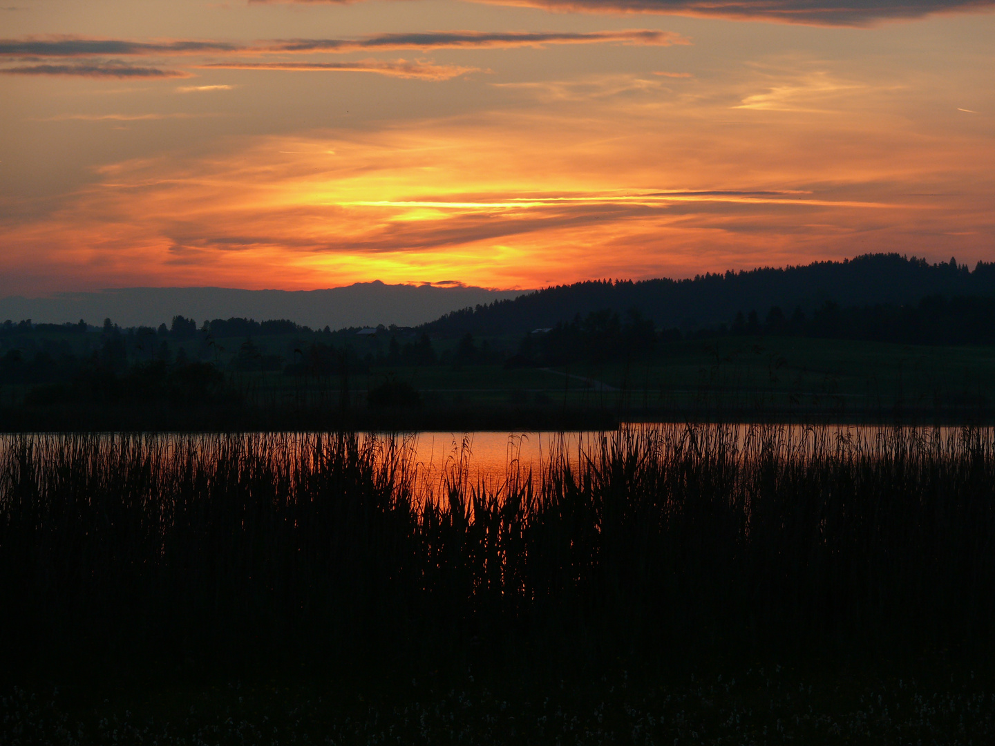 Sonnenuntergang am Hopfensee