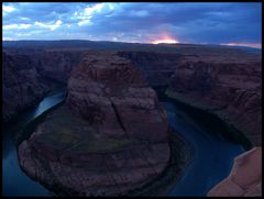 Sonnenuntergang am Horseshoe Bend