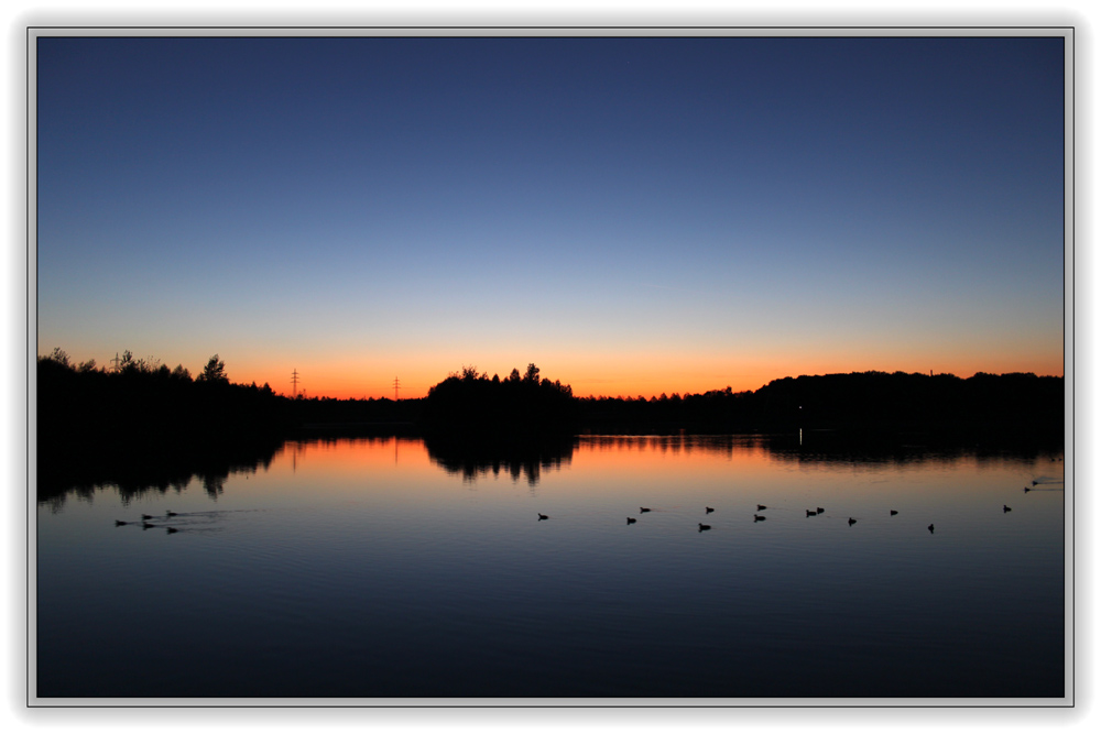 Sonnenuntergang am Horstmarer See in Lünen - Aufnahme 6
