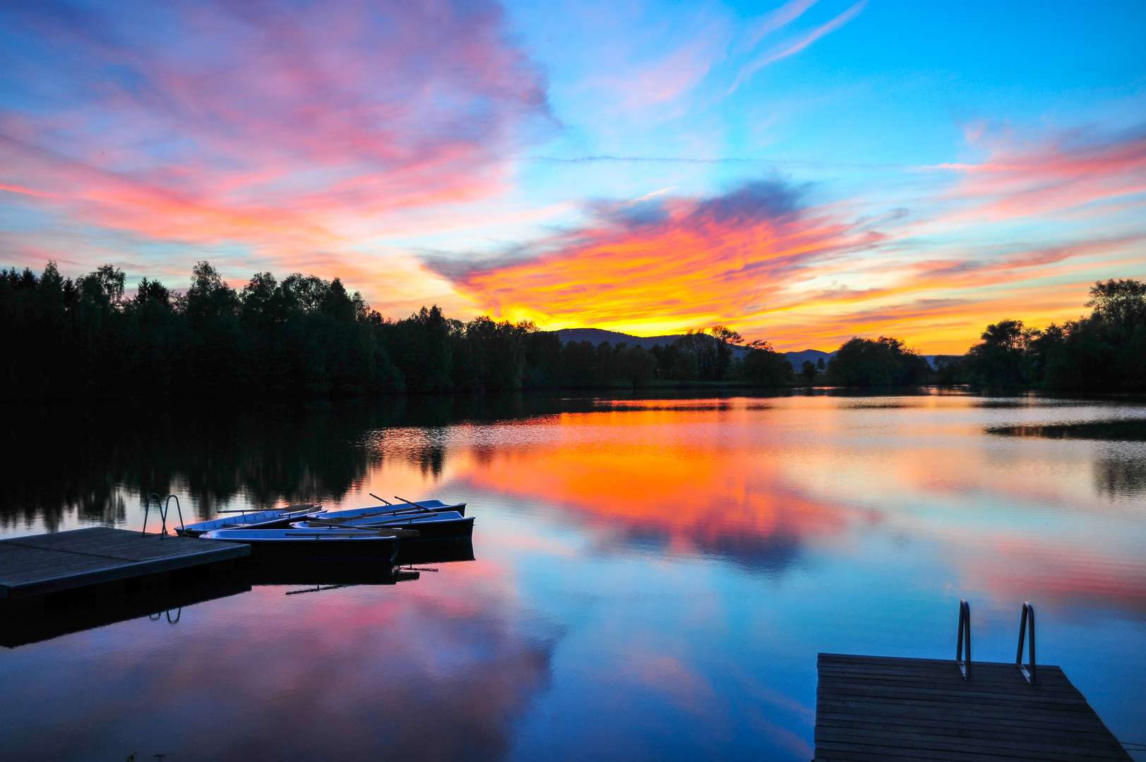 Sonnenuntergang am Humboldtsee